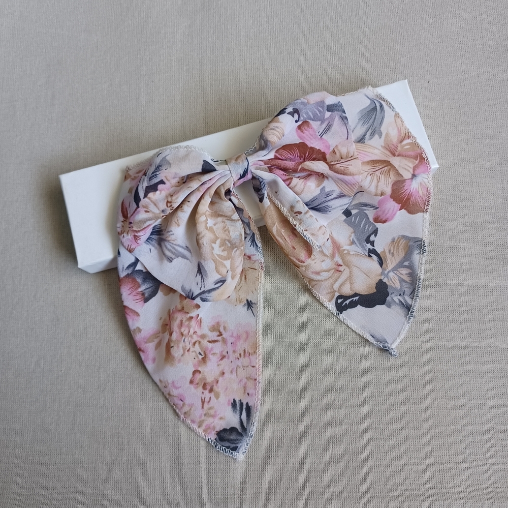 Floral Bow Hair Barett